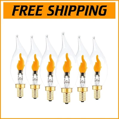 6-Pack Energy Efficient LED Flickering Flame Light Bulbs for Cozy Décor - Image 1 of 4