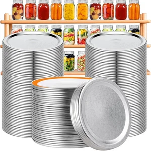 Tapas de enlatado de 100 unidades, tapas de frascos de albañil de boca ancha para tarro de bola/kerr, grande M... - Imagen 1 de 3