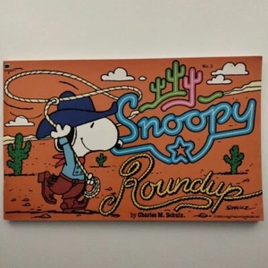 Snoopy Roundup by Charles M Schulz Vintage 1986 Paperback Comic Cartoon Book - Imagen 1 de 14