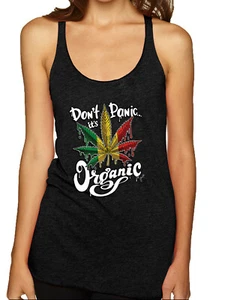 Don't Panic It's Organic Tri-Blend Racerback Tank Top - Picture 1 of 16