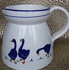 Vintage Rosenthal Netter Blue Geese Large Pitcher Made in Italy