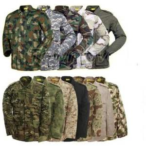 New Men Tactical Combat Uniform Set Shirt+Pant Suit Training Cargo Trousers Tops - Picture 1 of 29