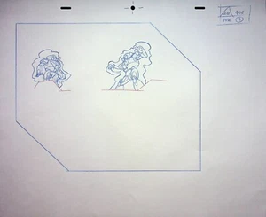 Diseño de lápiz de producción dibujado a mano Sonic Underground 1999 página 11x17 DiC - Imagen 1 de 2