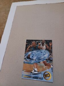 1998 Press Pass Stephon Marbury Double Threat Veteran Approved On-Card Auto...