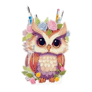 Diamond Painting Pencil Holder Diamond Art Kits for Kids Aldults Cute Owl - Picture 1 of 7