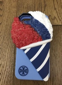 BNIB TORY BURCH SILICON BLUE SNOW ICE CONE PHONE COVER / CASE FOR IPHONE 6/7 - Picture 1 of 7