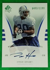 Dante Hughes 2007 SP Authentic #213 Rookie On Card Autograph SN 493/1199 - Colts
