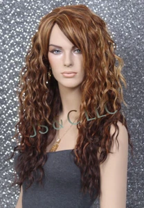 Peluca Completa Mezcla Cabello Humano SEGURA TÉRMICA Capas Largas Onduladas Españolas HDF Marrón Dorado 4/33 - Imagen 1 de 9