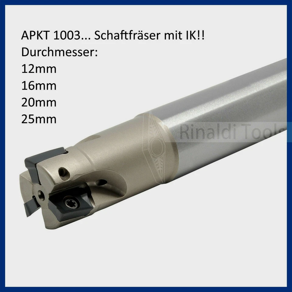 APKT 1003... Schaftfräser Durchmesser: 12 / 16 / 20 / 25mm / Mit Rechnung!    - Bild 1 von 1