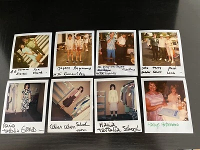 Lot Of 8 TV Movie Polaroid Wardrobe Original Photo Pretty Actor Actress Photos - Image 1 of 4