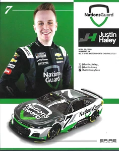 Postal de la serie NASCAR #7 "Guardia de las Naciones" de Justin Haley 2025 - Imagen 1 de 1