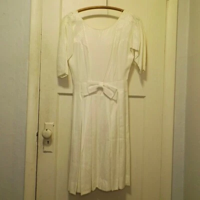 VTG OOAK  Womens Small 2 1940s Handmade White Wedding Dress Pinup Rockabilly VLV - Image 1 of 4