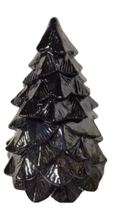 LIMITED EDITION BLACK MIDNIGHT BLUE CERAMIC TREE CANDLE MIDNIGHT SPRUCE NEW SLAT - Picture 1 of 10