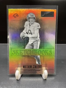 2022 Panini Playbook MATTHEW STAFFORD #9 Sketchbooks LA Rams-Refractor-🔥 - Picture 1 of 6