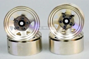 RC 1/10 Scale METAL STEEL STAMPED Truck Rims WheelS 1.9 (4 RIMS) -SILVER- - Picture 1 of 12
