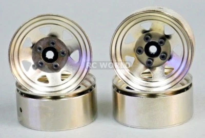 RC 1/10 Scale METAL STEEL STAMPED Truck Rims WheelS 1.9 (4 RIMS) -SILVER- - Image 1 of 4
