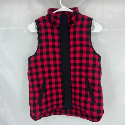 Chaleco Madewell Mujer S Fireside Sherpa Forrado de Vellón Rojo Búfalo Cuadros Capa de Advertencia Foto 1 de 4