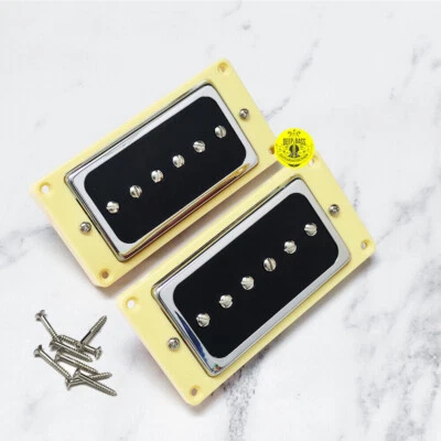 P90 Electric Guitar Pickups Humbucker Size Single Coil Set of 2 Magnet Ceramic - Image 1 of 4
