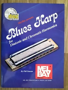 Mel Bay Blues Harp Sheet Music Book Harmonica Diatonic Chromatic Phil Duncan - Picture 1 of 7