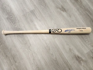 VLADIMIR GUERRERO JR. Toronto Blue Jays Signed Blonde Rawlings Bat JSA COA BUF - Picture 1 of 5