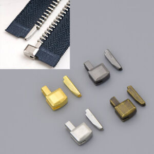 DIY 8# Metal Zipper Repair Stopper Open End Sewing Handcraft Tailor Tool 10Sets