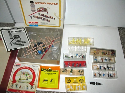 GRANDE LOTE DE PESSOAS HO. BACHMANN, PREISER. PINTADO, SEM PINTURA, METAL, PLÁSTICO - Imagem 1 de 3