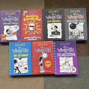 Diary of a Wimpy Kid Book Lot of 7 Jeff Kinney L.N. Hardcover - Bild 1 von 2