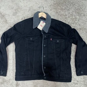 Levi’s Men’s Sherpa Denim Trucker Jacket in Duvall 16365-0054 Medium - Bild 1 von 6