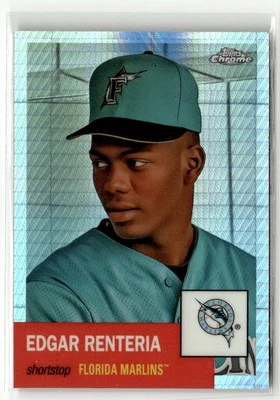 2022 Topps Chrome Platinum Anniversary #407 Edgar Renteria Prism Refractor - Image 1 of 2
