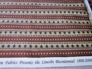 F6392, Lincoln Bicentennial fabric by Windham, 35x44", - Picture 1 of 3