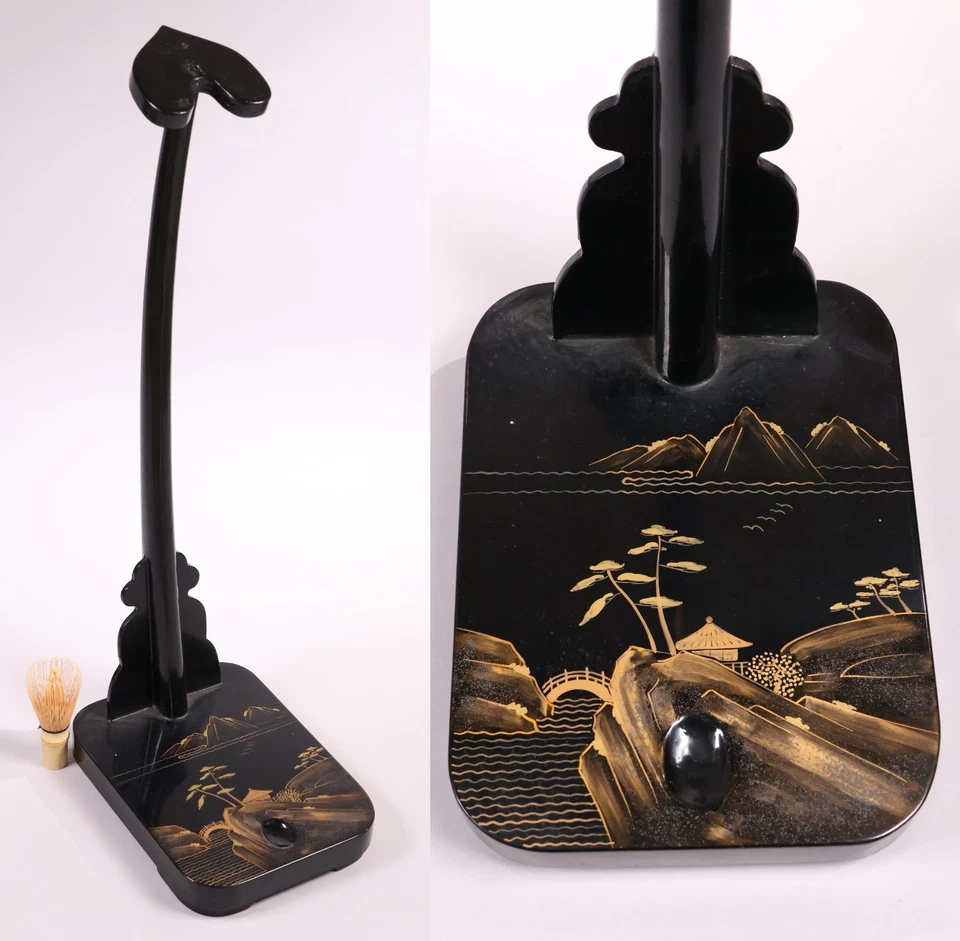 Japanese Samurai Sword Rack Stand Katana 26.2inch Gold Landscape TACHI-KAKE - Image 1 of 4