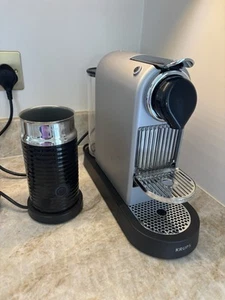 Pod Coffee Machine Espresso Maker Nespresso CitiZ + Milk Frother Black & Grey - Picture 1 of 17