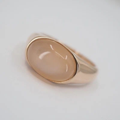 EXKLUSIVER DESIGNER-RING IN 585/ROTGOLD MONDSTEIN RW:56 - Bild 1 von 4