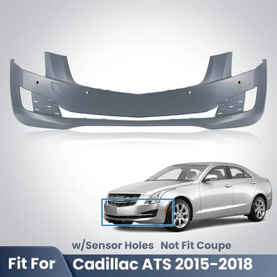 For 2015-2018 Cadillac ATS Front Upper Bumper Cover With Sensor Hole 23213290 - Imagem 1 de 4