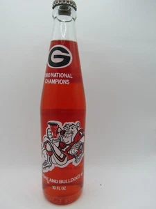 GEORGIA BULLDOGS- Coca Cola Bottle - 1980 National Champions - Team Color - Picture 1 of 6