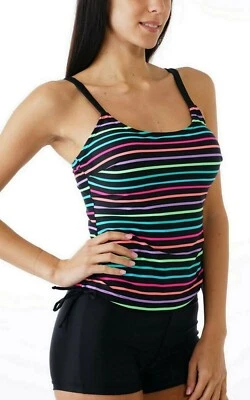 Maillot de bain tankini/shorty 2 pieces imprimé taille 36 au 48 NEUF - Photo 1/3