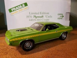 Danbury Mint 1970 Plymouth Cuda 440/6-bbl Hemi Coupe 1:24 Scale Diecast Car LE - Picture 1 of 11