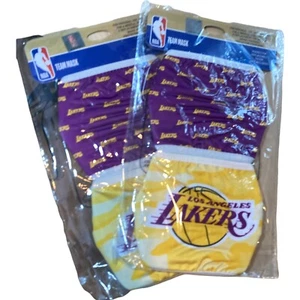 2 packs of 2 New LA Lakers Game Day Adult Face Masks SEALED NIT, Brand NEW - Picture 1 of 2