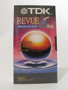 TDK T-120 Revue Calidad Premium VHS Nueva Cinta de Video en Blanco 6 Horas Sellada de Fábrica - Imagen 1 de 3