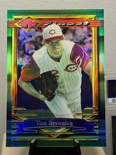 TOM BROWNING #337 GREEN REFRACTOR 1994 TOPPS FINEST MLB CINCINNATI REDS