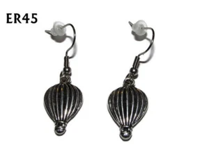 steampunk earrings hot air balloon flight hypoallergenic stainless steel #ER45 - Picture 1 of 8