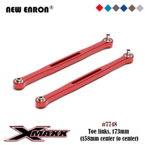 2Pc Toe Links Servo Steering Rod 158mm 7748 For RC Car 1/5 Traxxas XMaxx 6S 8S - Picture 1 of 16