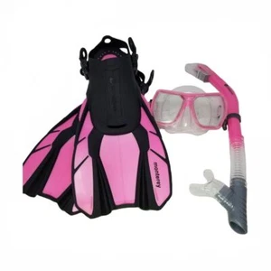 Guardian MONTEREY Pro Scuba & Snorkeling Frameless Silicone Pink Dive Mask Set - Picture 1 of 6