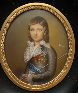 Ludwig XVII ALS Jüngling - Miniaturmalerei - Signiert -Größe o. Rahmen 7 x 6 cm - Picture 1 of 4