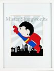 Dc "Superman The Man Of Steel" Superhero 17X13 Cartoon Decor Wall Pop Art Framed