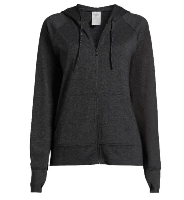 Chaqueta con Capucha Athletic Works Mujer Talla XL (16-18) Cremallera Negra Nueva Con Etiquetas Foto 1 de 4