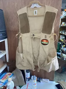 Vintage Bob Allen Vest Shooting Hunting Bird Mens XL Adult 70s 80s Trap - Picture 1 of 11