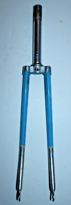 Vintage Touring Road Bike Fork 27" 1" Threaded 190mm Blue Steel Fast USA Shipper - Image 1 of 4