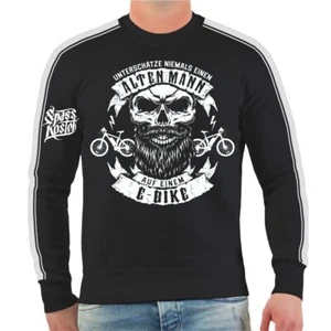 Sweatshirt Unterschätze nie einen alten Mann mit EBIKE Elektro Bike fahrrad  - Bild 1 von 4