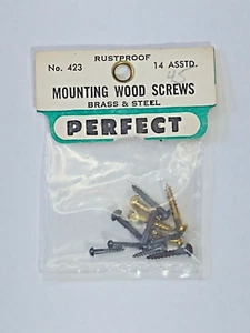 Tornillos para madera de montaje perfecto No.423 latón y acero a prueba de óxido ~ TS - Imagen 1 de 1